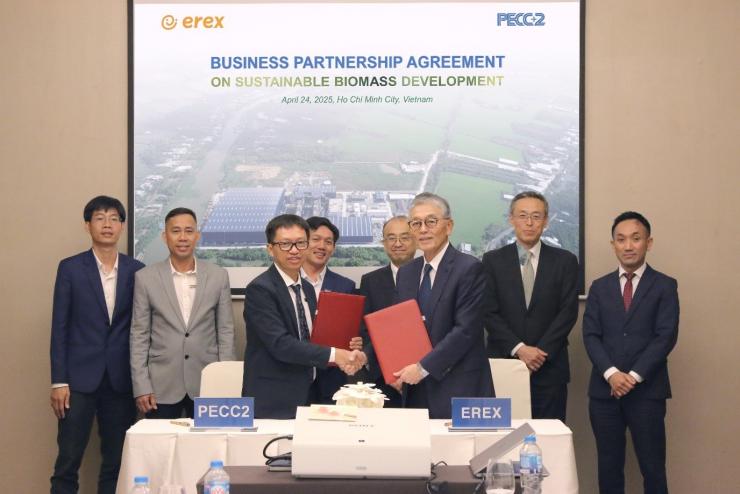 PECC2 VÀ EREX KÝ KẾT THỎA THUẬN HỢP TÁC PHÁT TRIỂN NĂNG LƯỢNG SINH KHỐI BỀN VỮNG